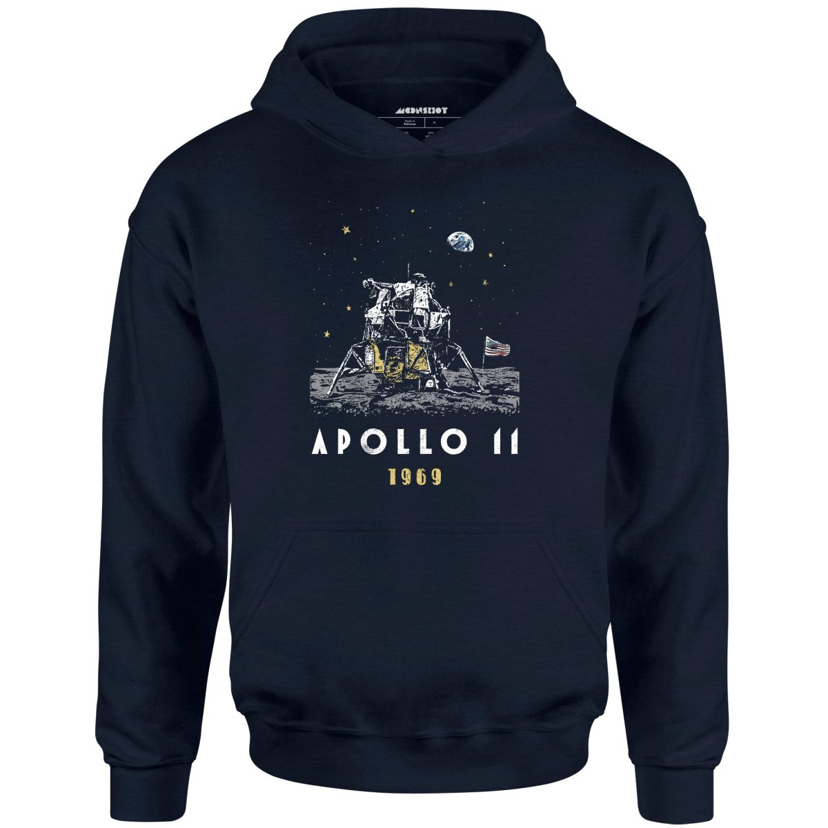 m00nshots Apollo 11 Unisex Hoodie Navy M