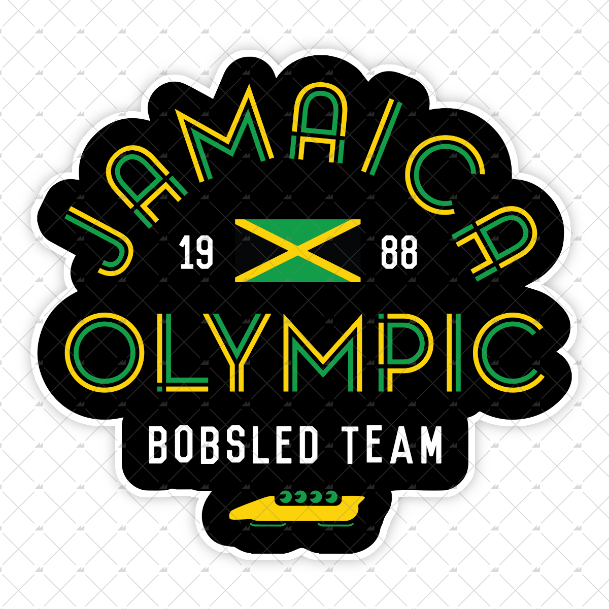 1988 Jamaica Olympic Bobsled Team - Sticker