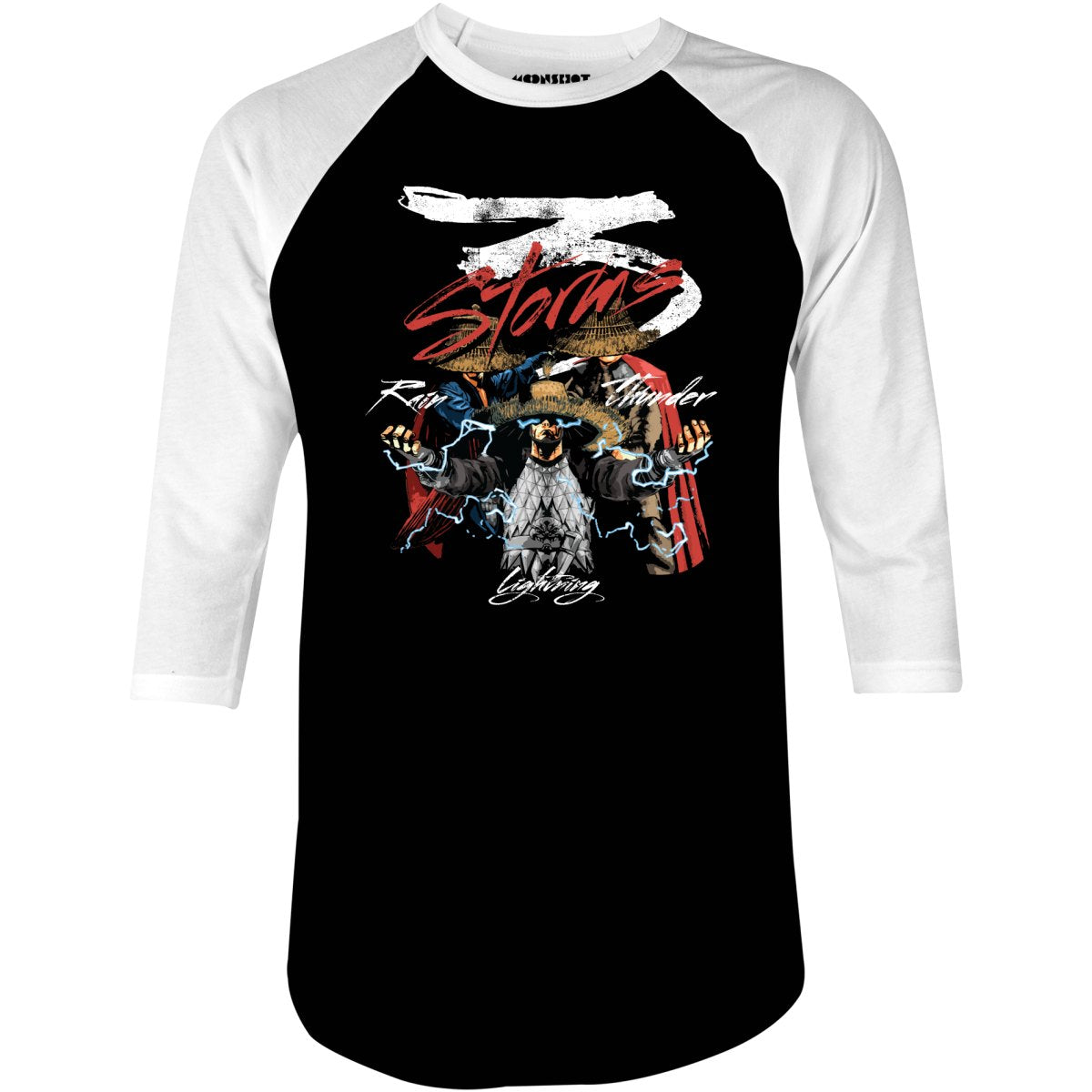 3 Storms - 3/4 Sleeve Raglan T-Shirt