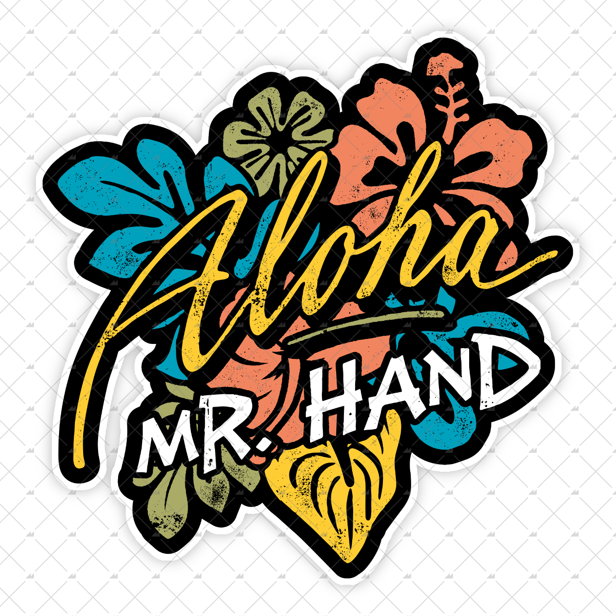 Aloha Mr. Hand - Sticker