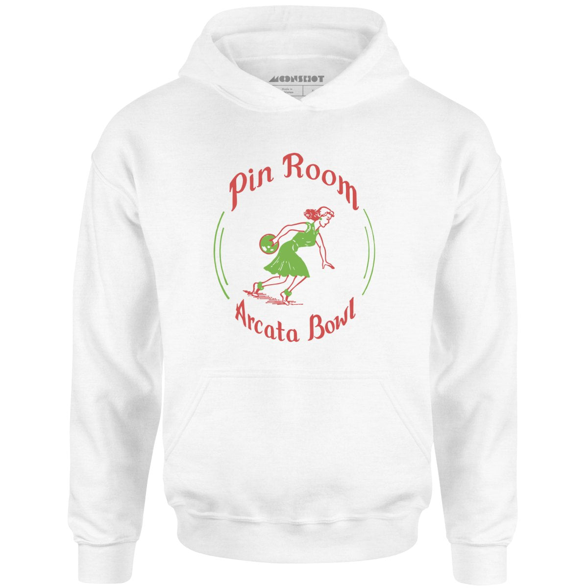 Arcata Bowl Pin Room - Arcata, CA - Vintage Bowling Alley - Unisex Hoodie