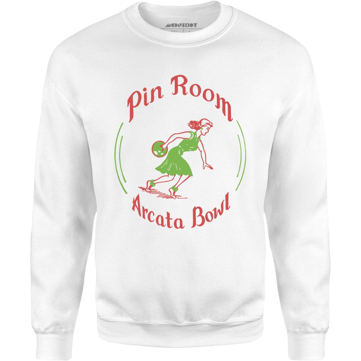 Arcata Bowl Pin Room - Arcata, CA - Vintage Bowling Alley - Unisex Sweatshirt