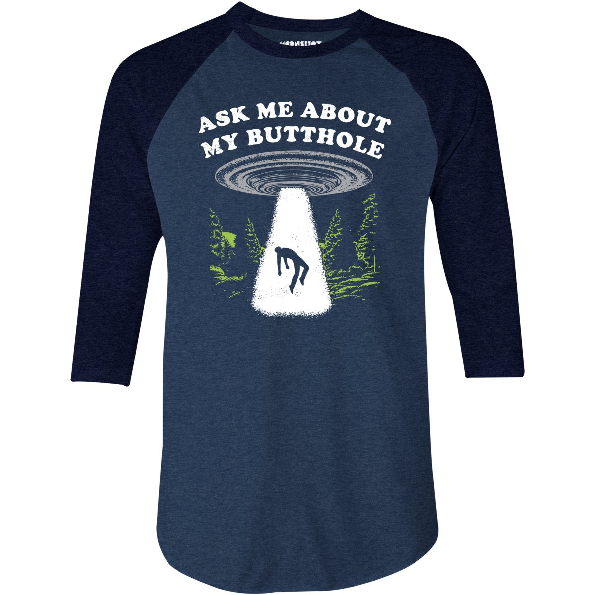 Ask Me - 3/4 Sleeve Raglan T-Shirt