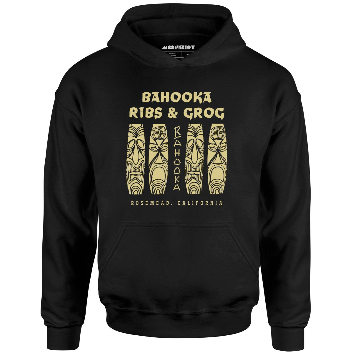 Bahooka Ribs & Grog - Rosemead, CA - Vintage Tiki Bar - Unisex Hoodie