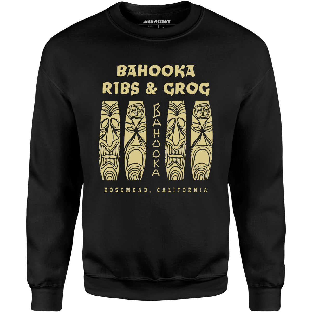 Bahooka Ribs & Grog - Rosemead, CA - Vintage Tiki Bar - Unisex Sweatshirt