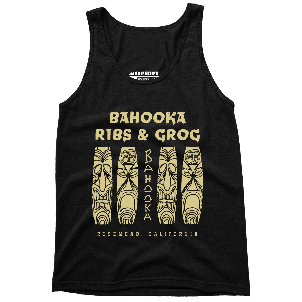 Bahooka Ribs & Grog - Rosemead, CA - Vintage Tiki Bar - Unisex Tank Top