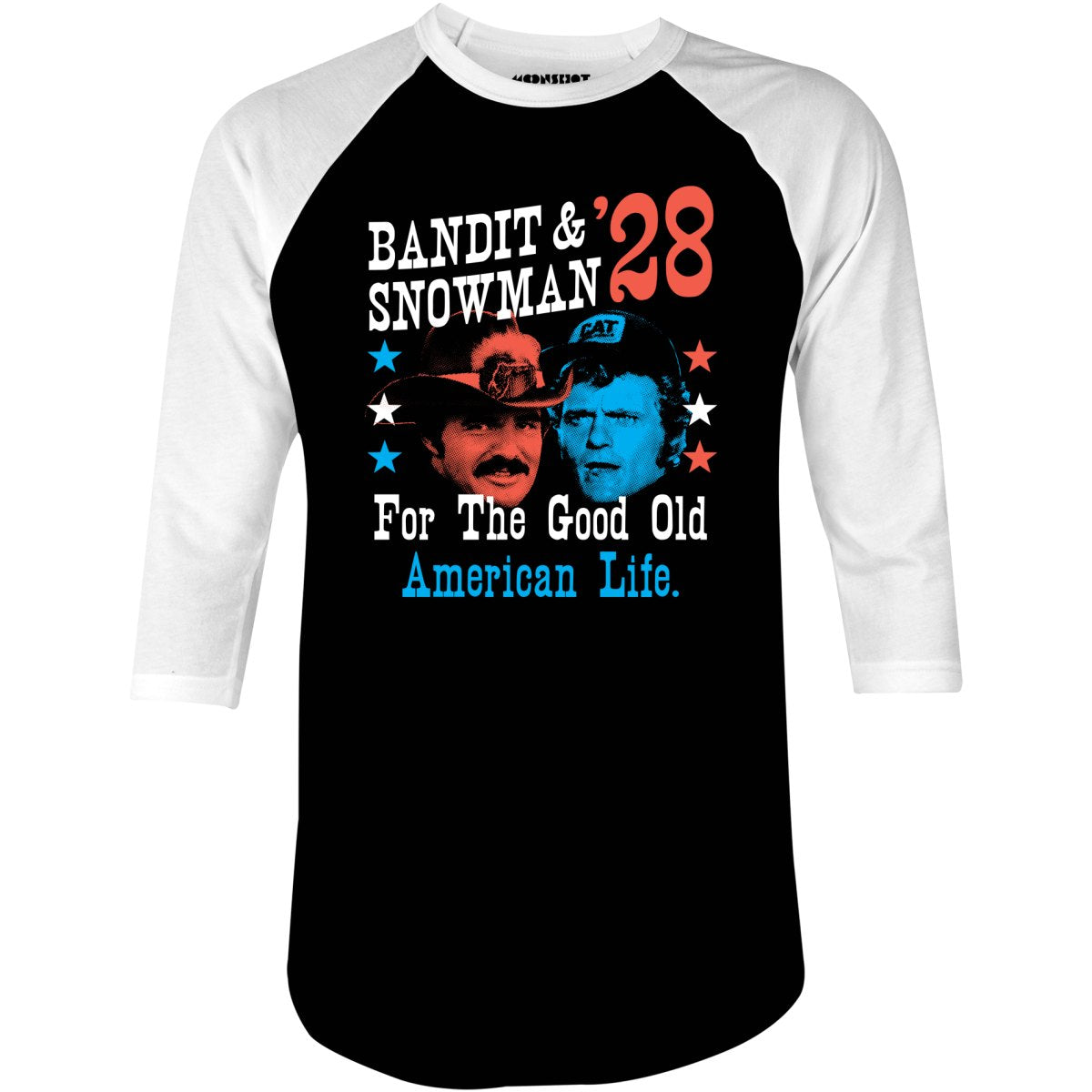 Bandit & Snowman 2028 - 3/4 Sleeve Raglan T-Shirt