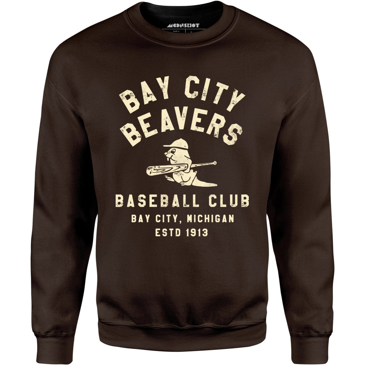 Bay City Beavers - Michigan - Vintage Defunct Baseball Teams - Unisex Sweatshirt