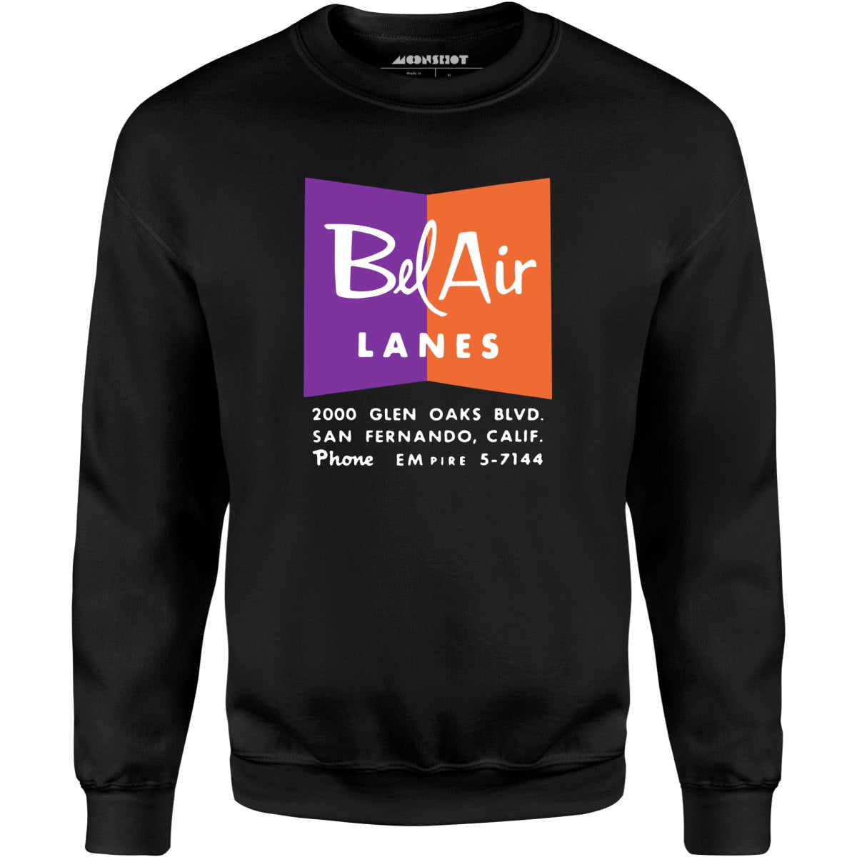 Bel Air Lanes - San Fernando, CA - Vintage Bowling Alley - Unisex Sweatshirt