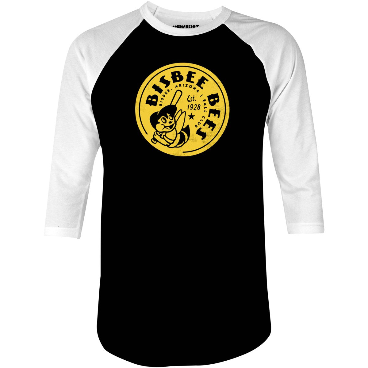 Bisbee Bees - Arizona - Vintage Defunct Baseball Teams - 3/4 Sleeve Raglan T-Shirt