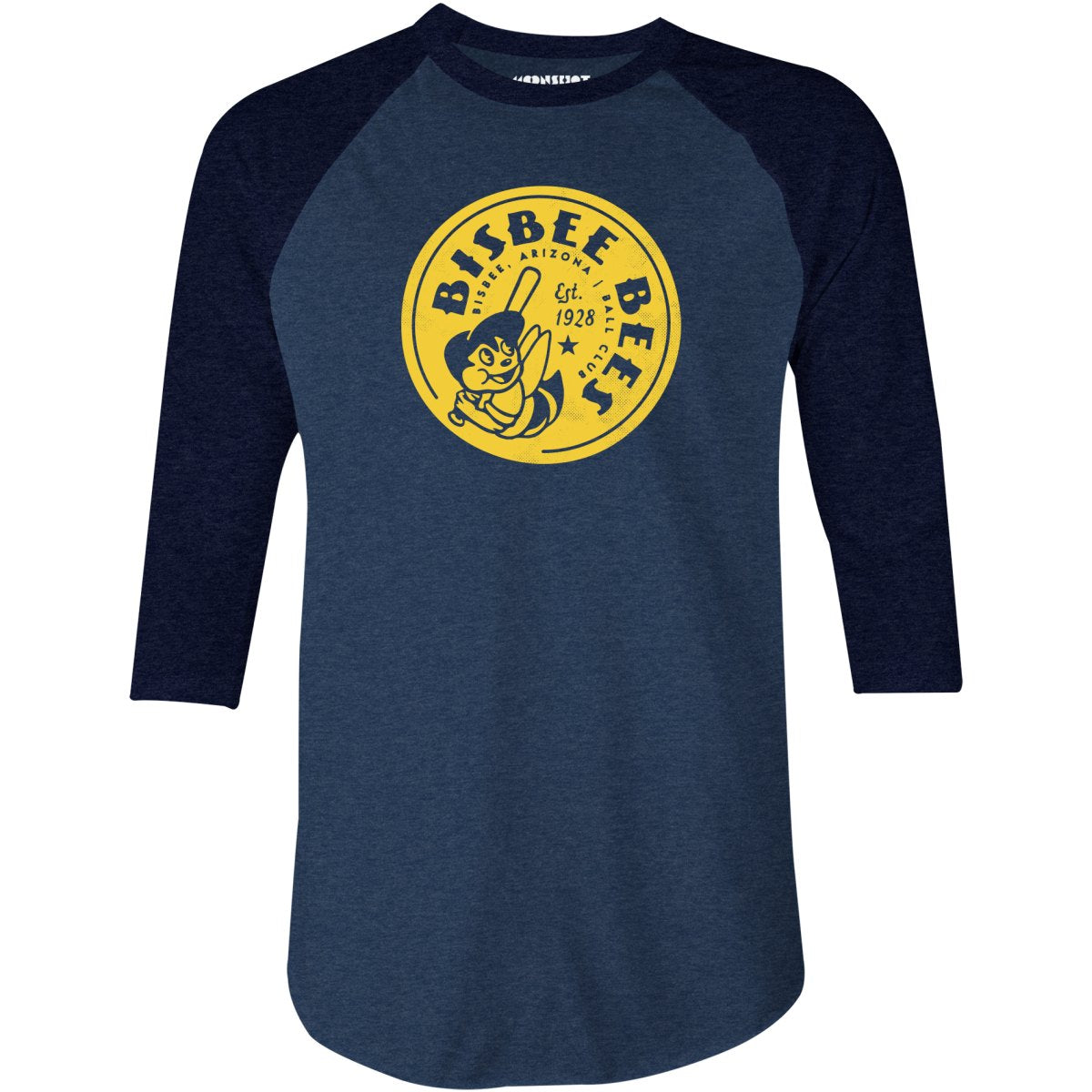 Bisbee Bees - Arizona - Vintage Defunct Baseball Teams - 3/4 Sleeve Raglan T-Shirt