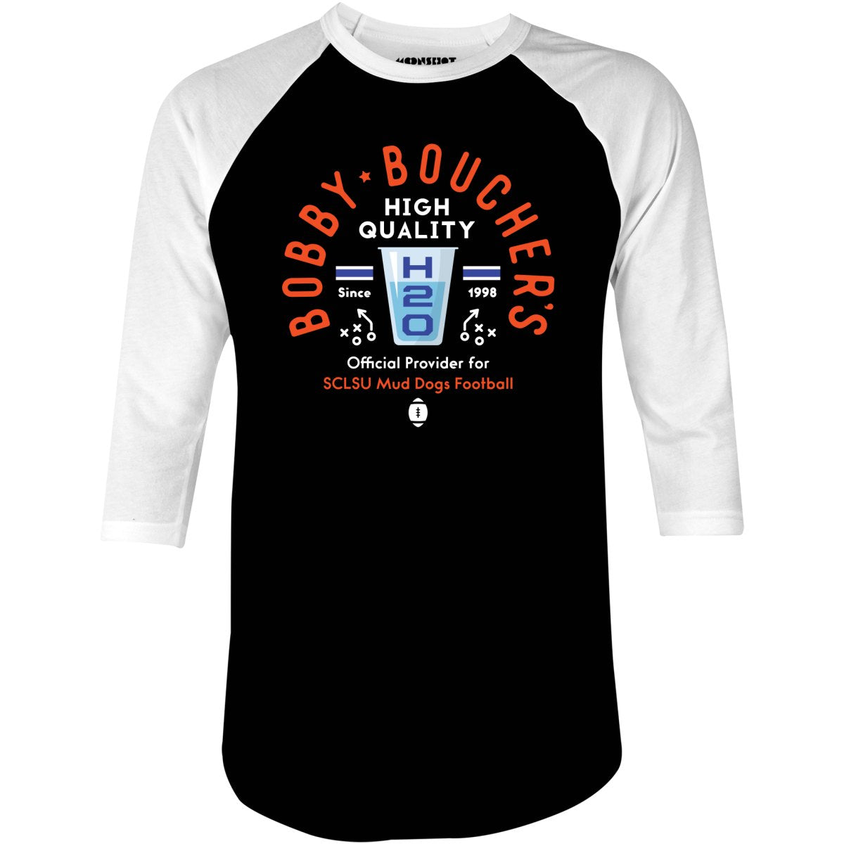 Bobby Boucher's High Quality H2O - 3/4 Sleeve Raglan T-Shirt