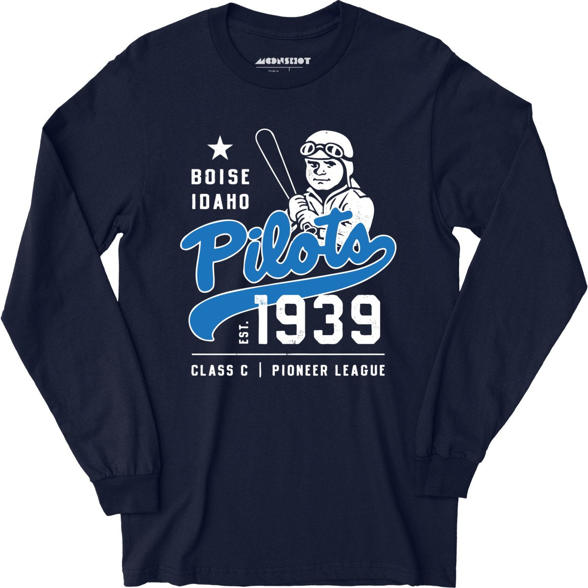 Boise Pilots - Idaho - Vintage Defunct Baseball Teams - Long Sleeve T-Shirt