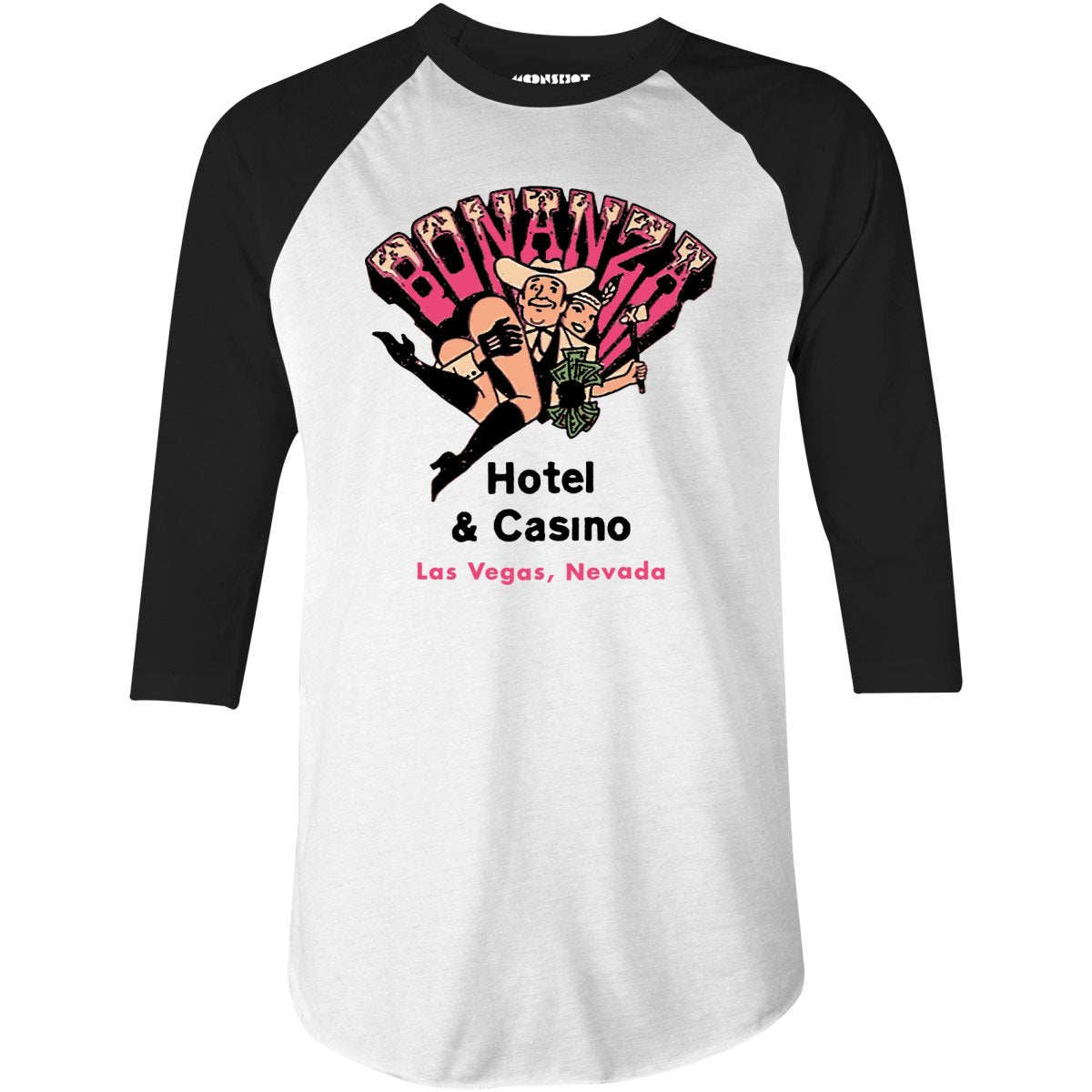 Bonanza Hotel & Casino - Vintage Las Vegas - 3/4 Sleeve Raglan T-Shirt