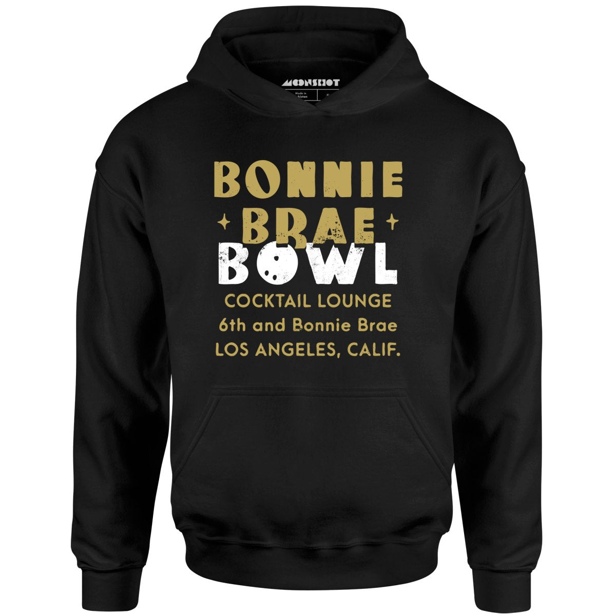 Bonnie Brae Bowl - Los Angeles, CA - Vintage Bowling Alley - Unisex Hoodie