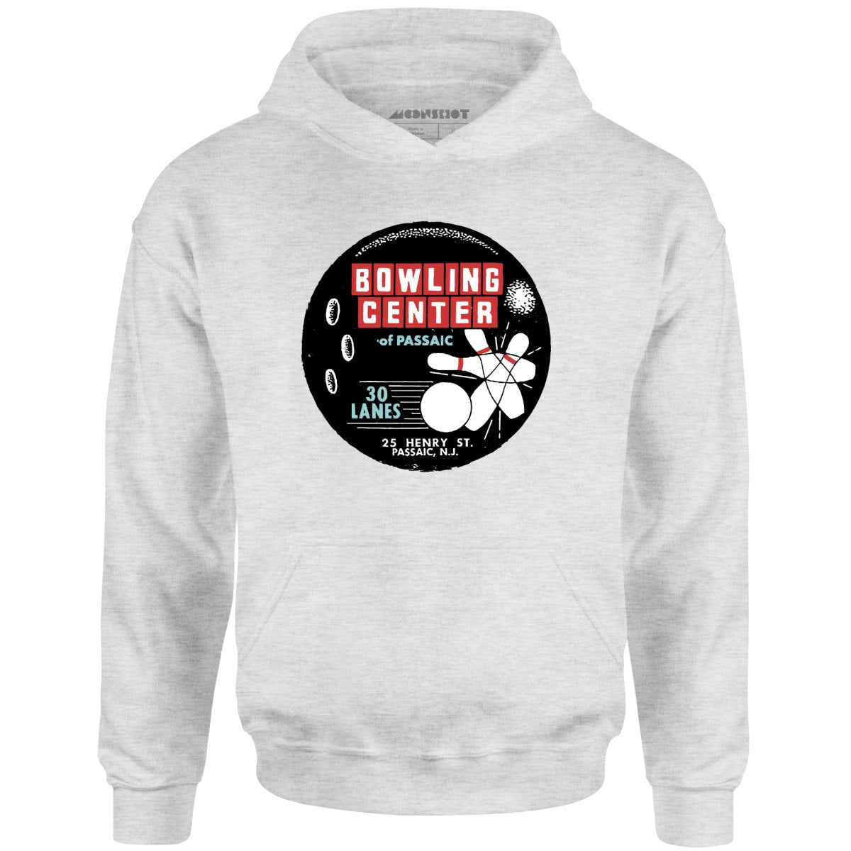 Bowling Center of Passaic - Passaic, NJ - Vintage Bowling Alley - Unisex Hoodie