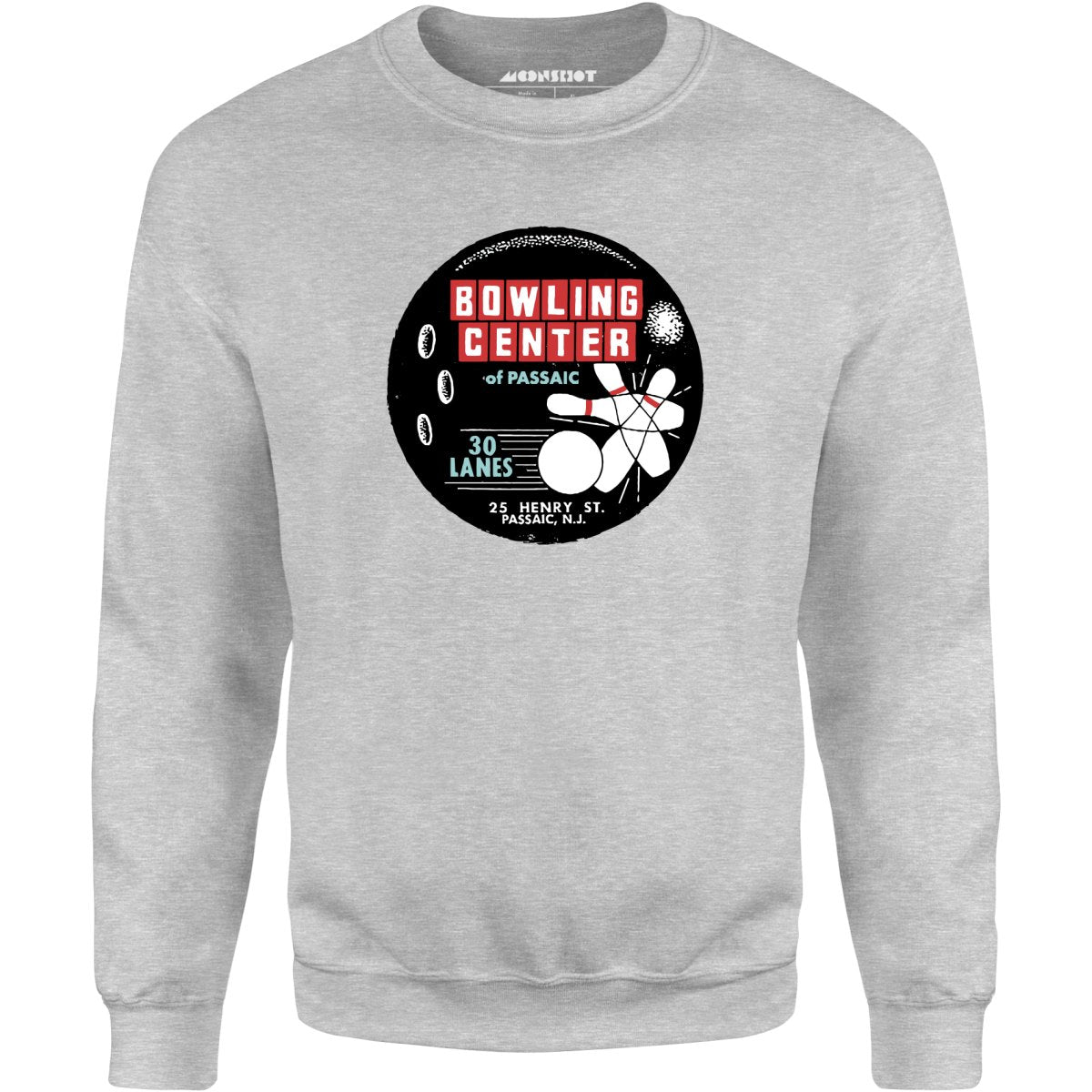 Bowling Center of Passaic - Passaic, NJ - Vintage Bowling Alley - Unisex Sweatshirt