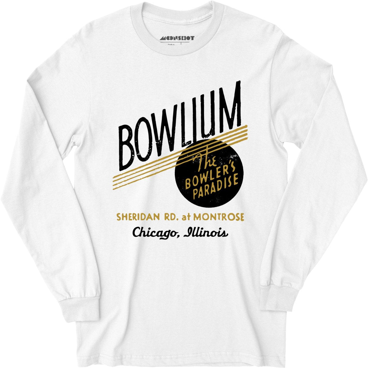 Bowlium - Chicago, IL - Vintage Bowling Alley - Long Sleeve T-Shirt