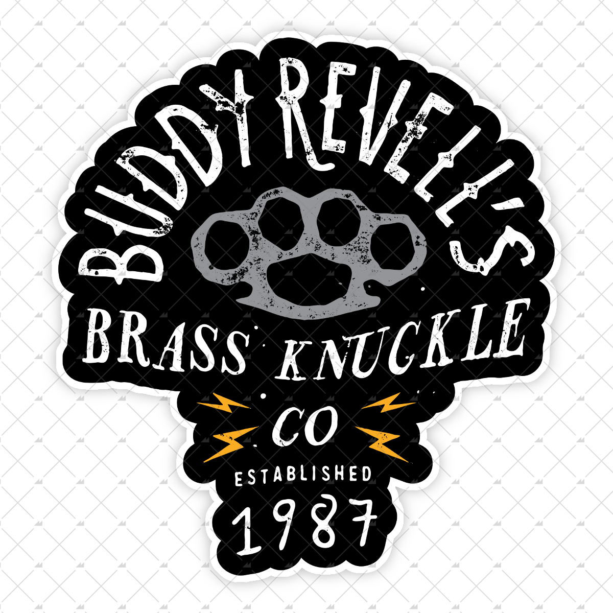 Buddy Revell's Brass Knuckle Co. - Sticker