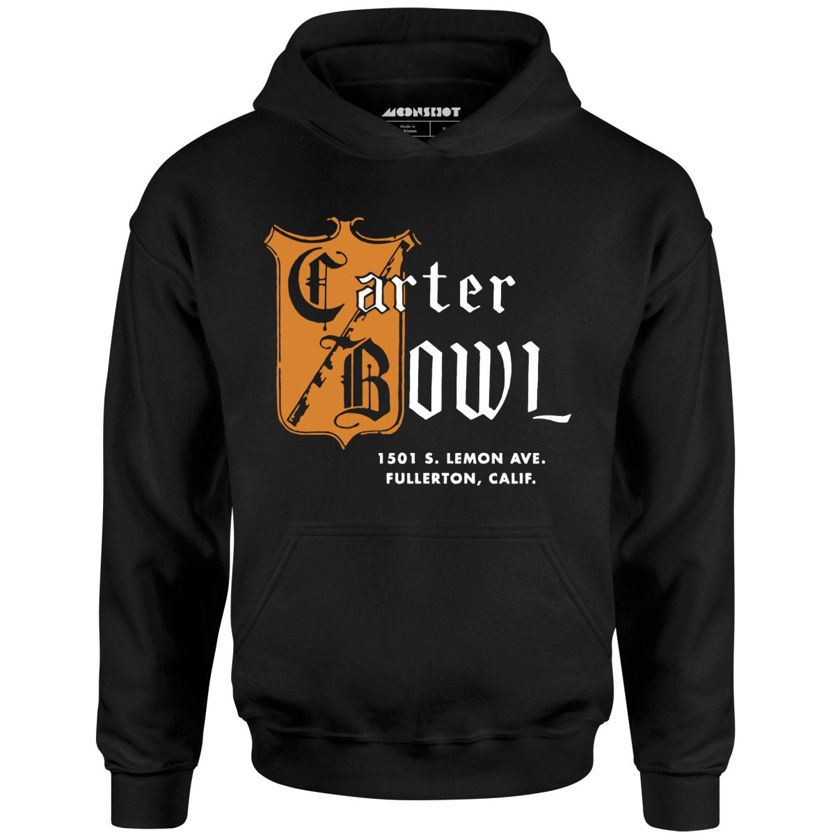 Carter Bowl - Fullerton, CA - Vintage Bowling Alley - Unisex Hoodie