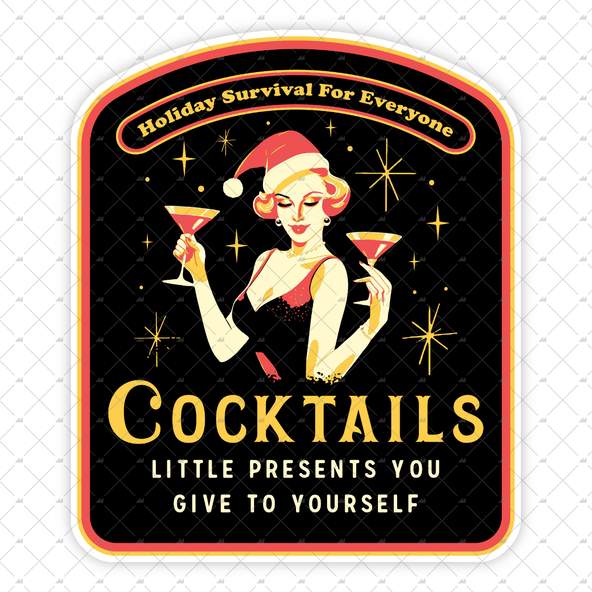 Christmas Cocktails - Sticker