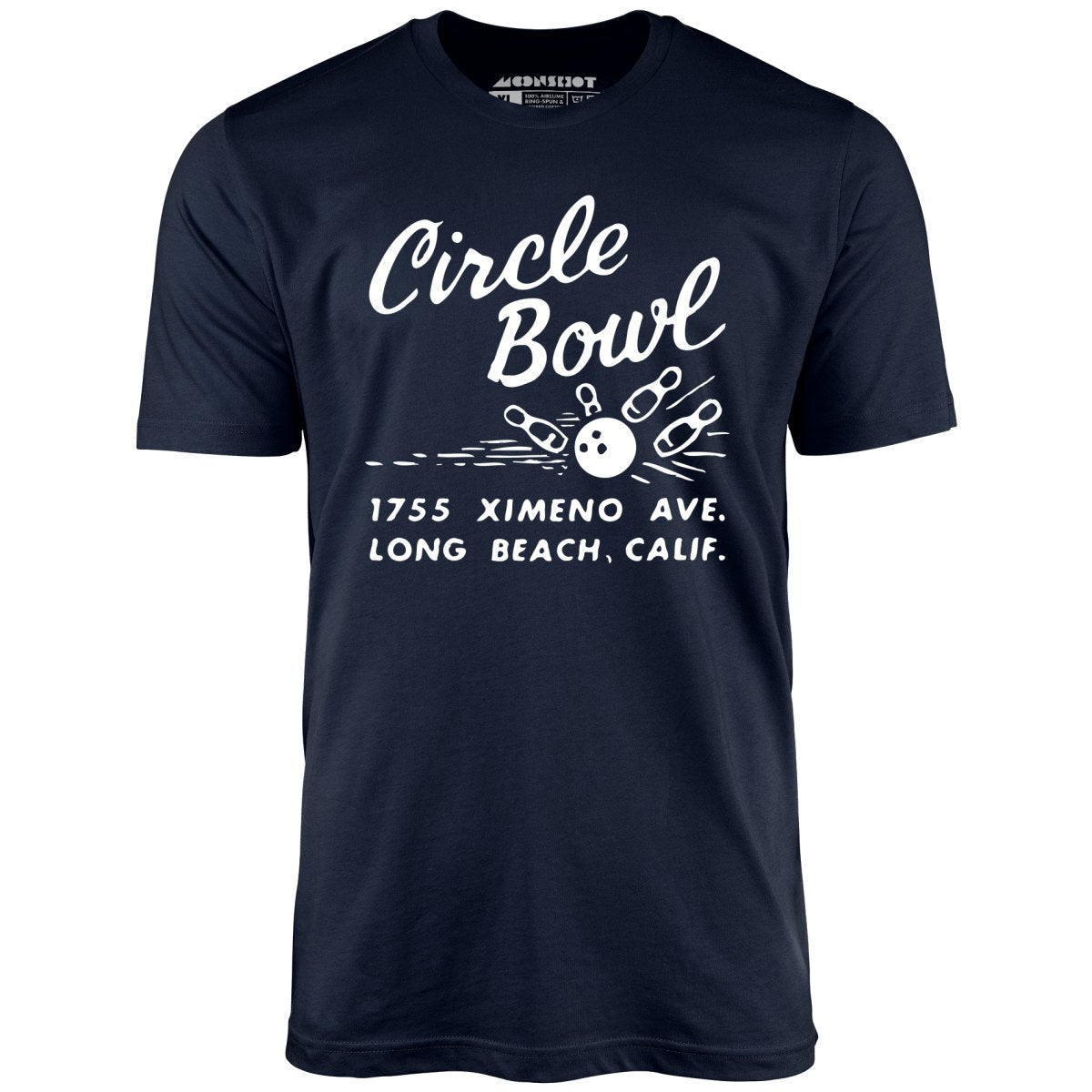 Circle Bowl - Long Beach, CA - Vintage Bowling Alley - Unisex T-Shirt