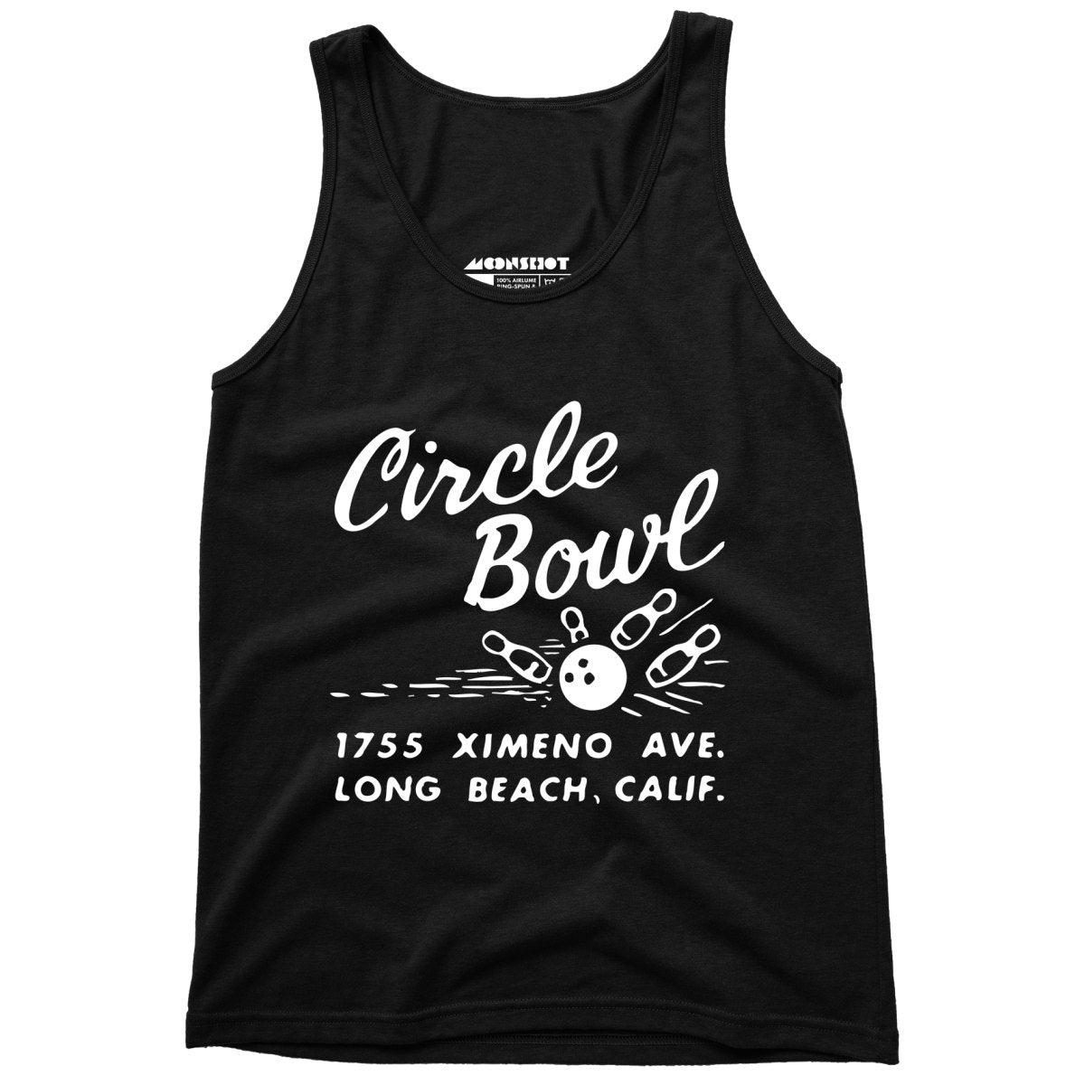 Circle Bowl - Long Beach, CA - Vintage Bowling Alley - Unisex Tank Top