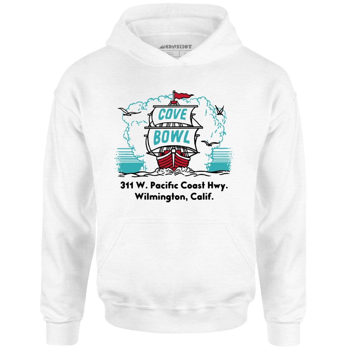 Cove Bowl - Wilmington, CA - Vintage Bowling Alley - Unisex Hoodie