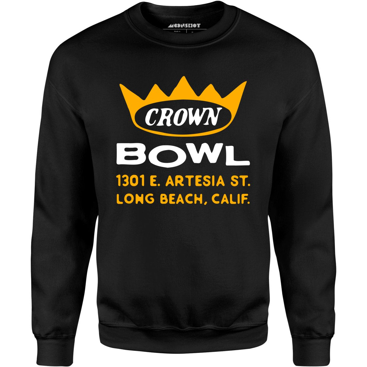 Crown Bowl - Long Beach, CA - Vintage Bowling Alley - Unisex Sweatshirt