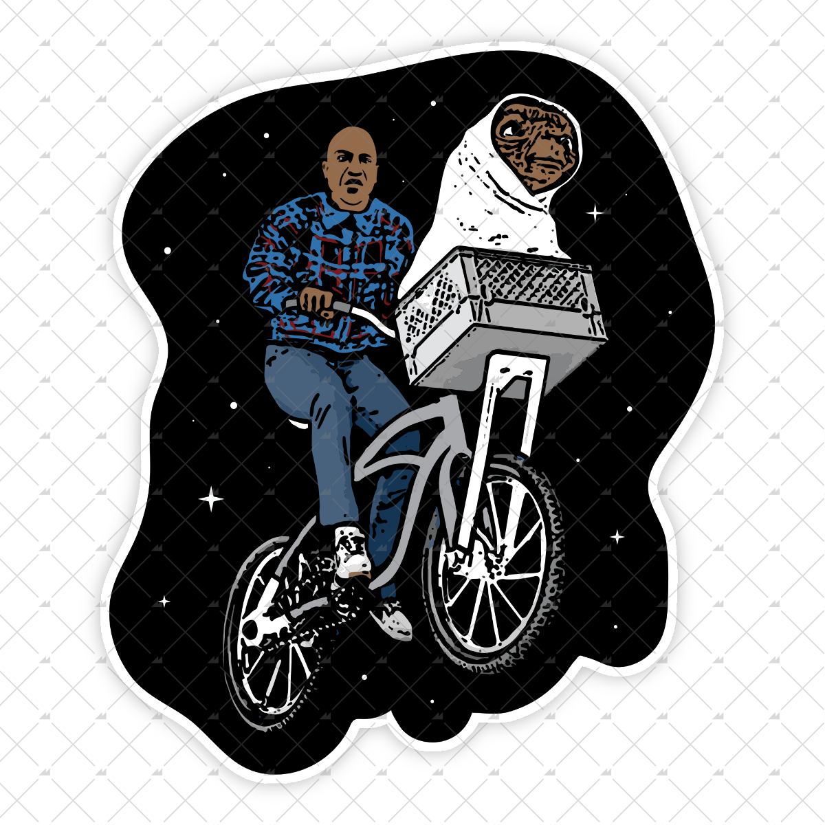 Deebo + Extra Terrestrial Bike Parody Mashup - Sticker