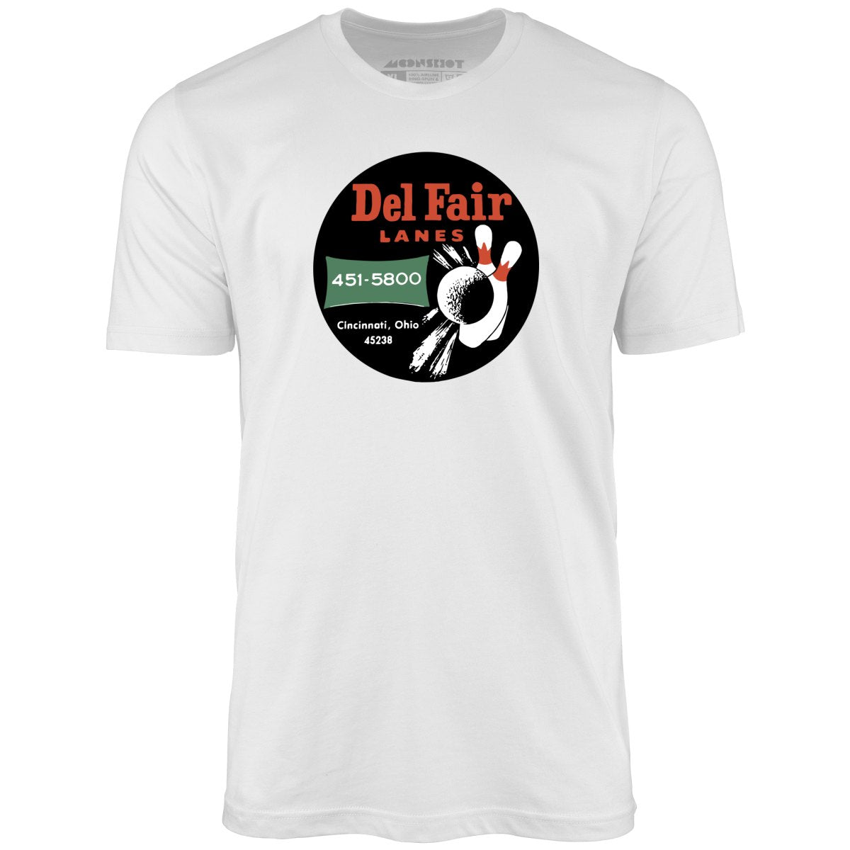 Del Fair Lanes - Cincinnati, OH - Vintage Bowling Alley - Unisex T-Shirt