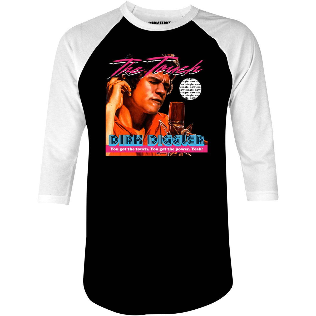 Dirk Diggler - The Touch - 3/4 Sleeve Raglan T-Shirt