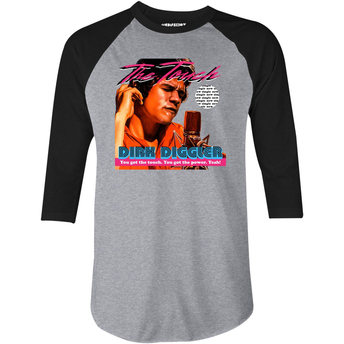 Dirk Diggler - The Touch - 3/4 Sleeve Raglan T-Shirt