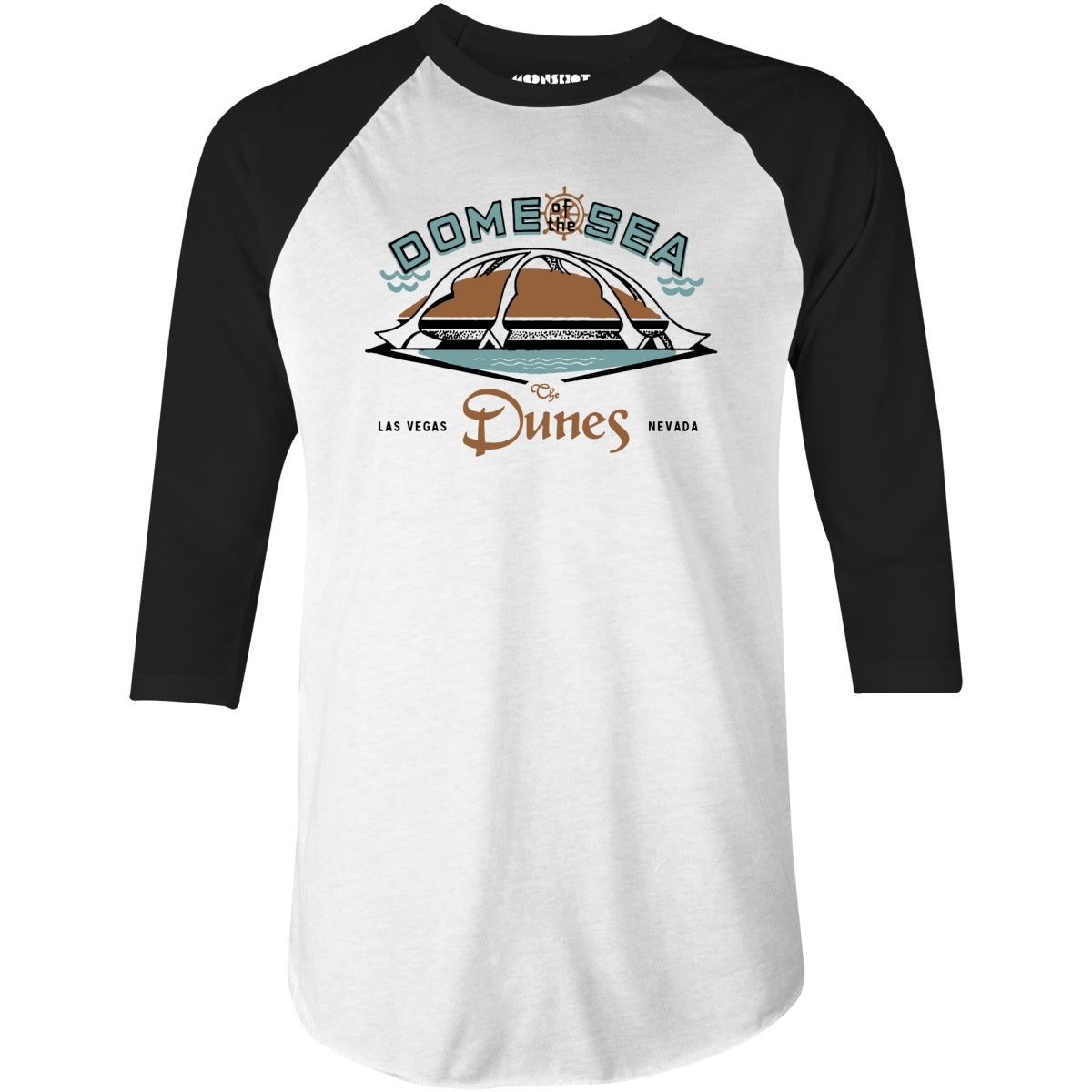 Dome of the Sea at the Dunes - Vintage Las Vegas - 3/4 Sleeve Raglan T-Shirt