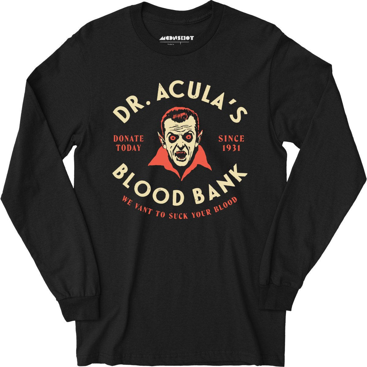 Dr. Acula's Blood Bank - Long Sleeve T-Shirt