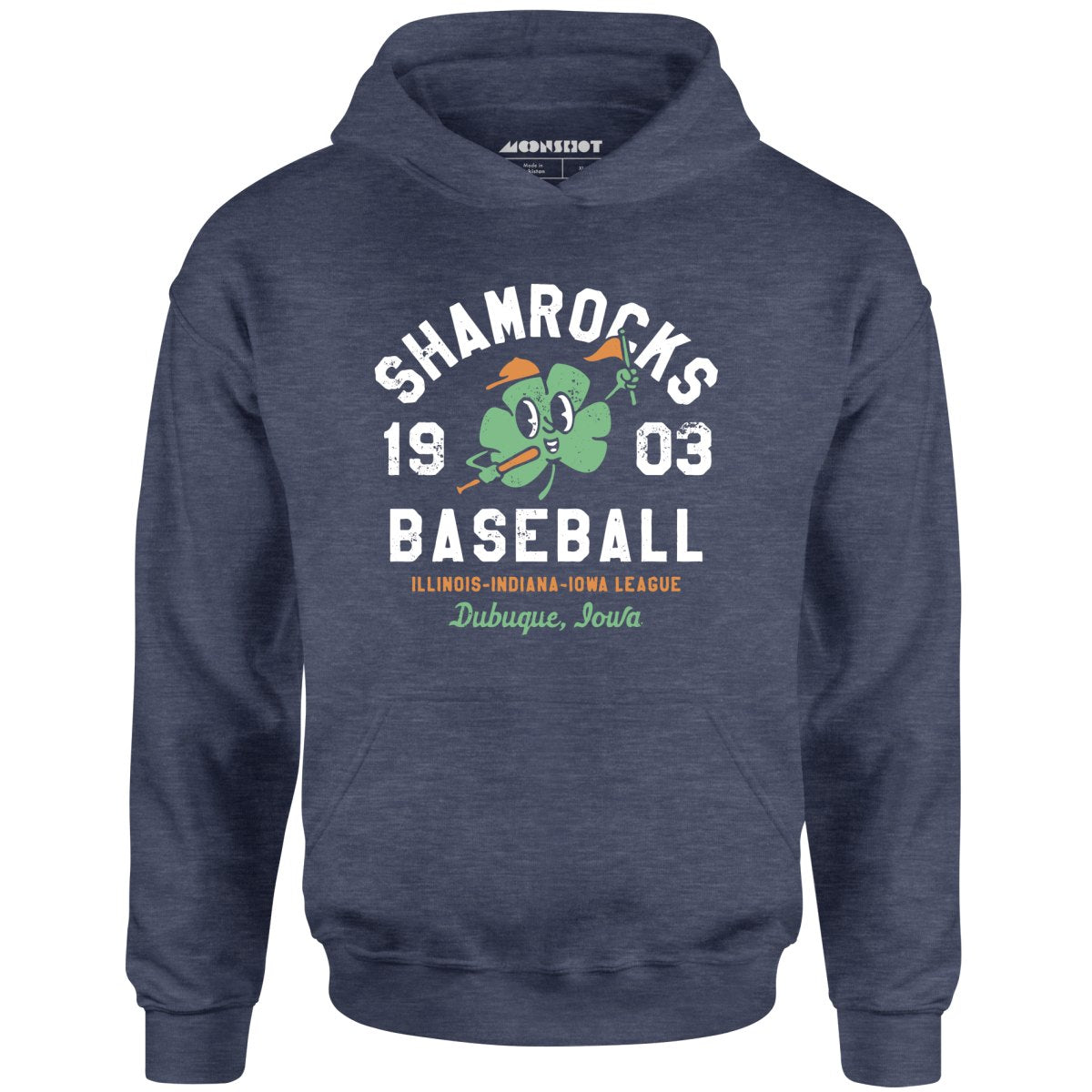 Dubuque Shamrocks - Iowa - Vintage Defunct Baseball Teams - Unisex Hoodie