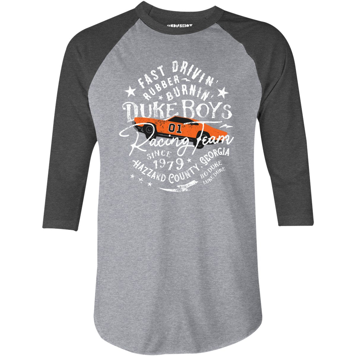 Duke Boys Racing Team - 3/4 Sleeve Raglan T-Shirt