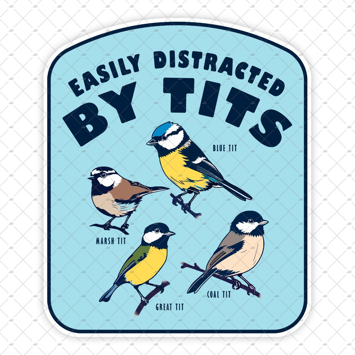 Easily Distracted Birds - Sticker