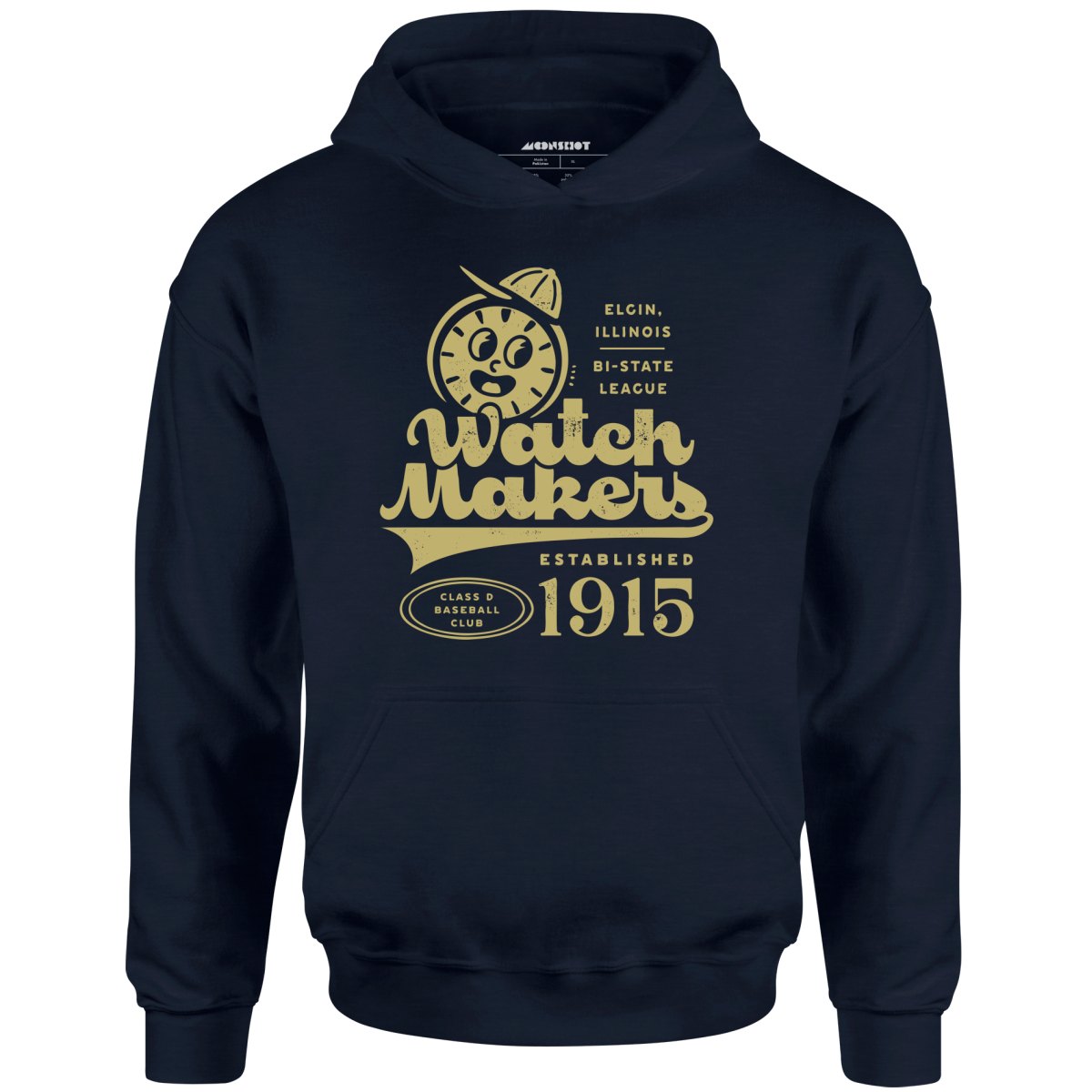 Elgin Watch Makers - Illinois - Vintage Defunct Baseball Teams - Unisex Hoodie