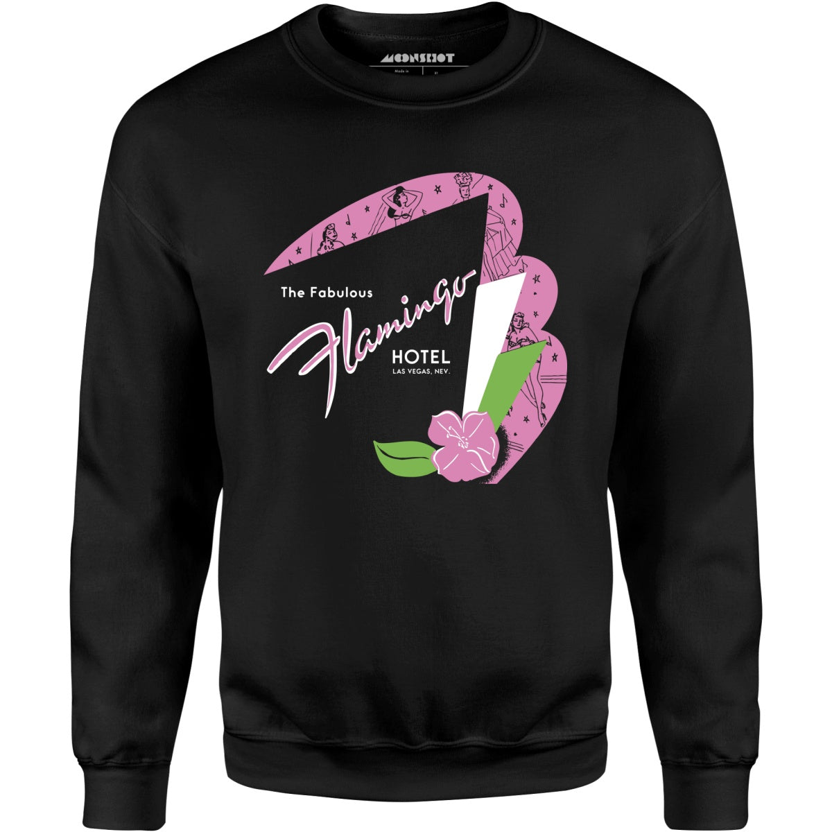 Fabulous Flamingo Hotel v2 - Vintage Las Vegas - Unisex Sweatshirt