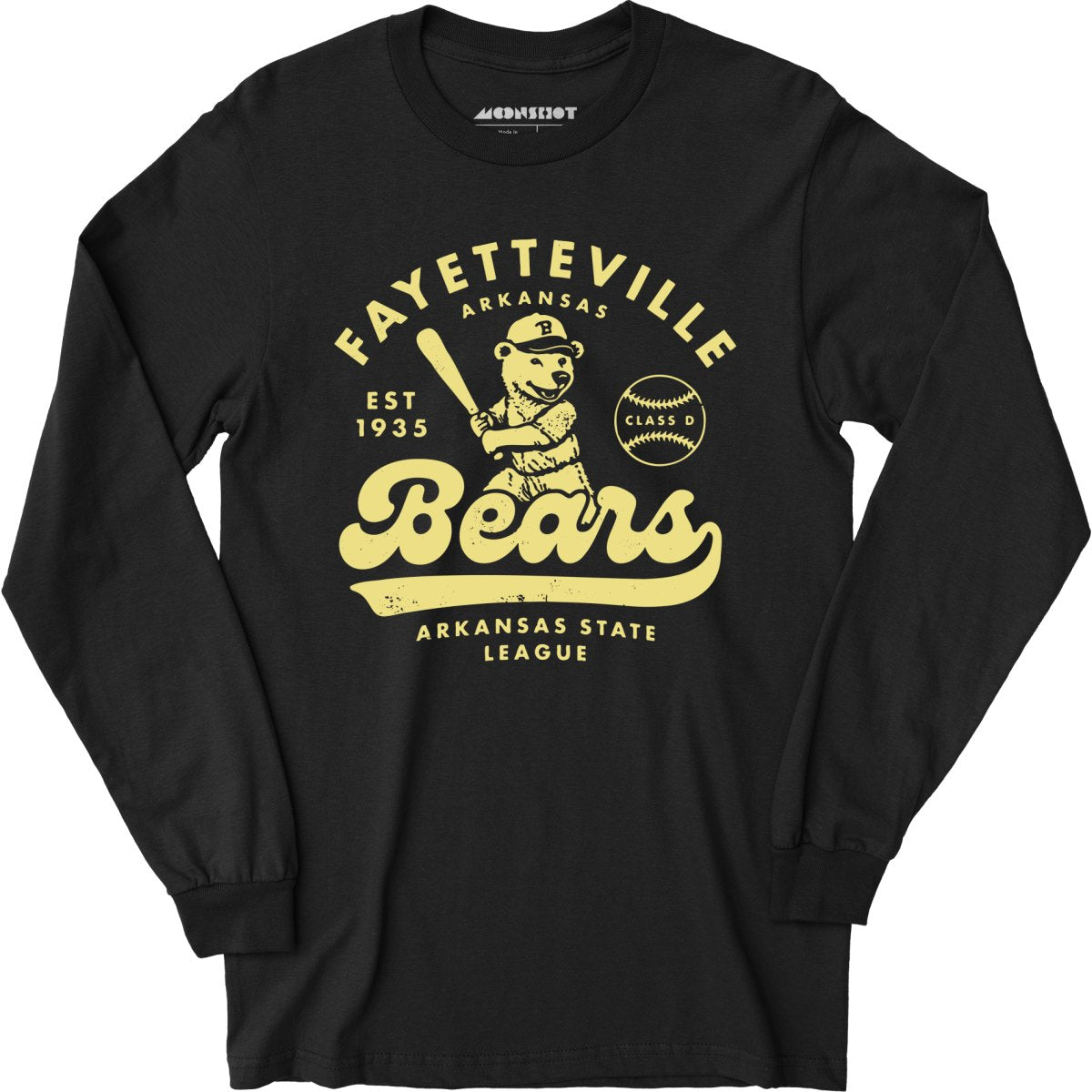 Fayetteville Bears - Arkansas - Vintage Defunct Baseball Teams - Long Sleeve T-Shirt