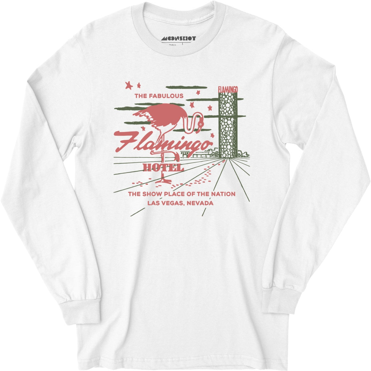 Flamingo Hotel v4 - Vintage Las Vegas - Long Sleeve T-Shirt