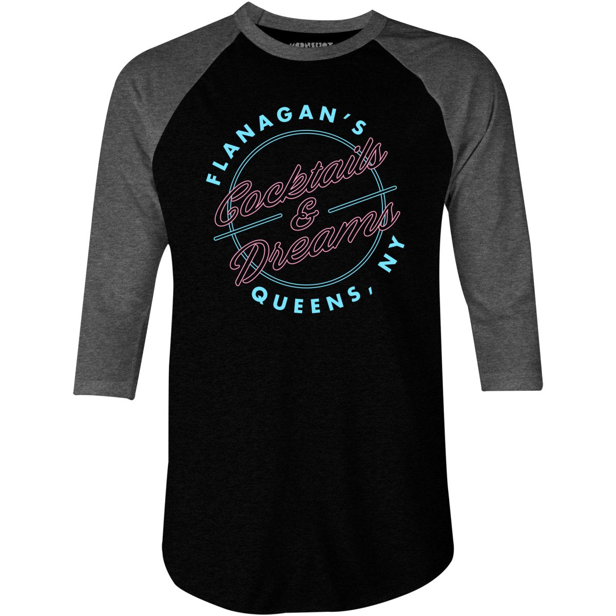 Flanagan's Cocktails and Dreams - 3/4 Sleeve Raglan T-Shirt