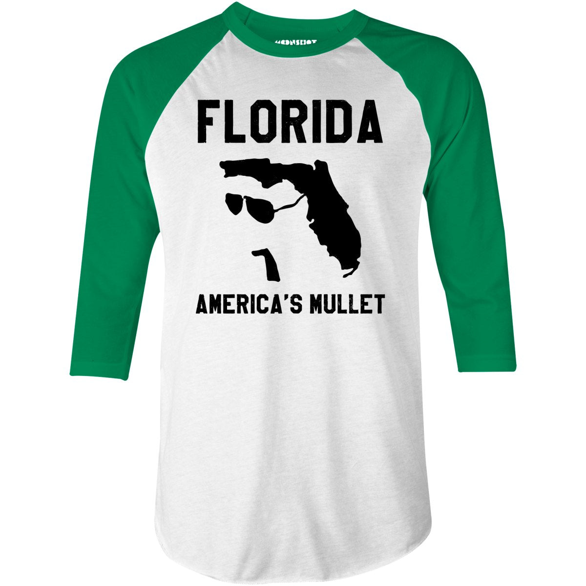 Florida America's Mullet - 3/4 Sleeve Raglan T-Shirt