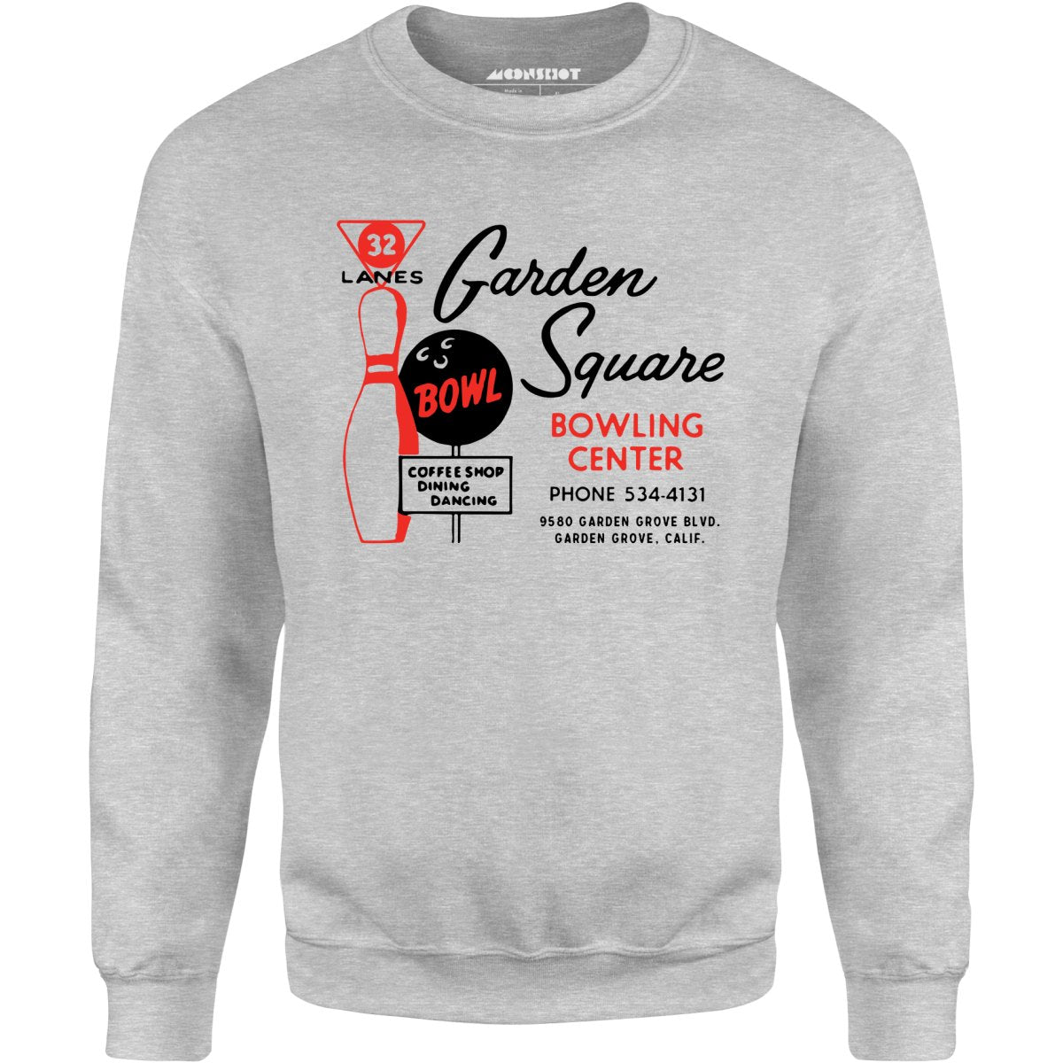 Garden Square Lanes - Garden Grove, CA - Vintage Bowling Alley - Unisex Sweatshirt