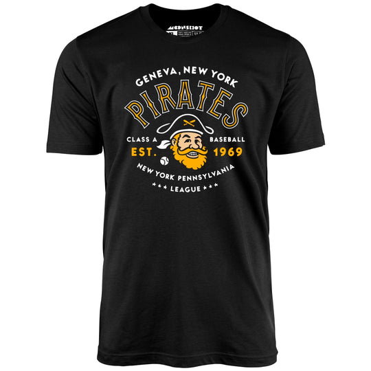 Geneva Pirates - New York - Vintage Defunct Baseball Teams - Black - Unisex T-Shirt