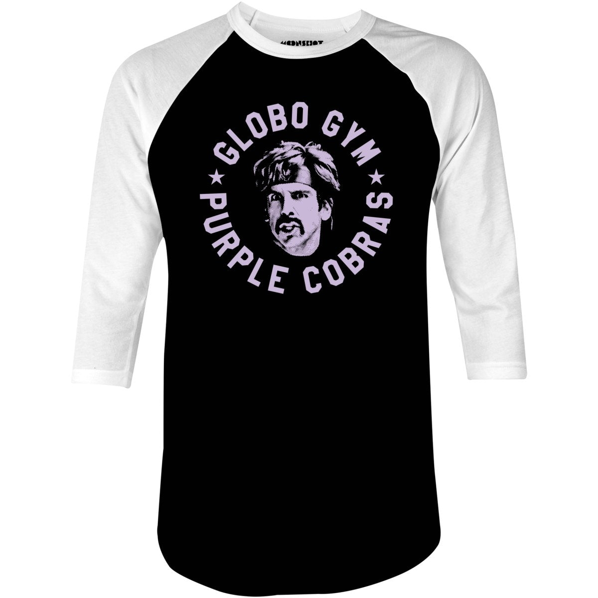 Globo Gym Purple Cobras - 3/4 Sleeve Raglan T-Shirt