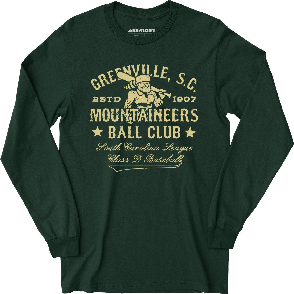 Greenville Mountaineers - South Carolina - Vintage Defunct Baseball Teams - Long Sleeve T-Shirt