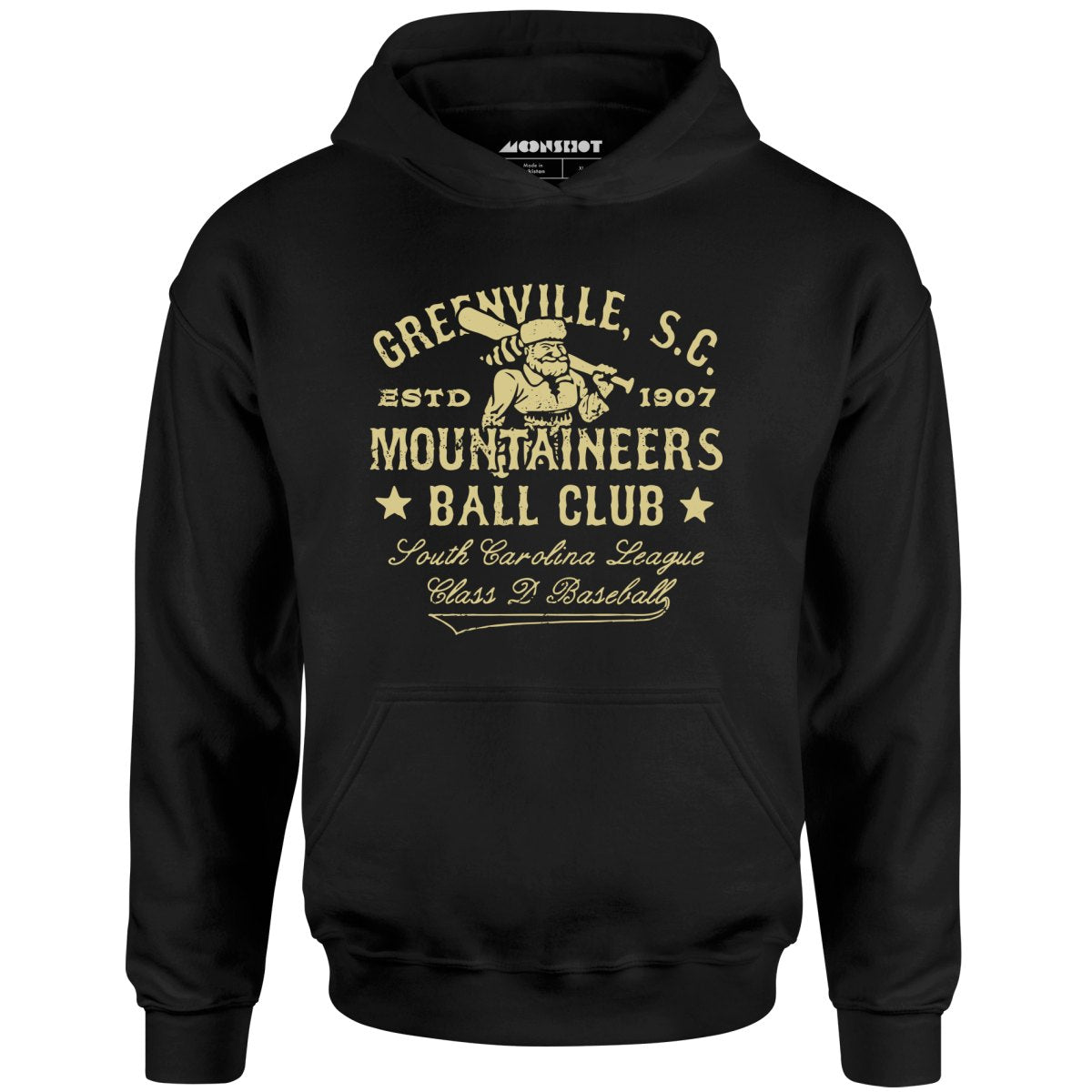 Greenville Mountaineers - South Carolina - Vintage Defunct Baseball Teams - Unisex Hoodie