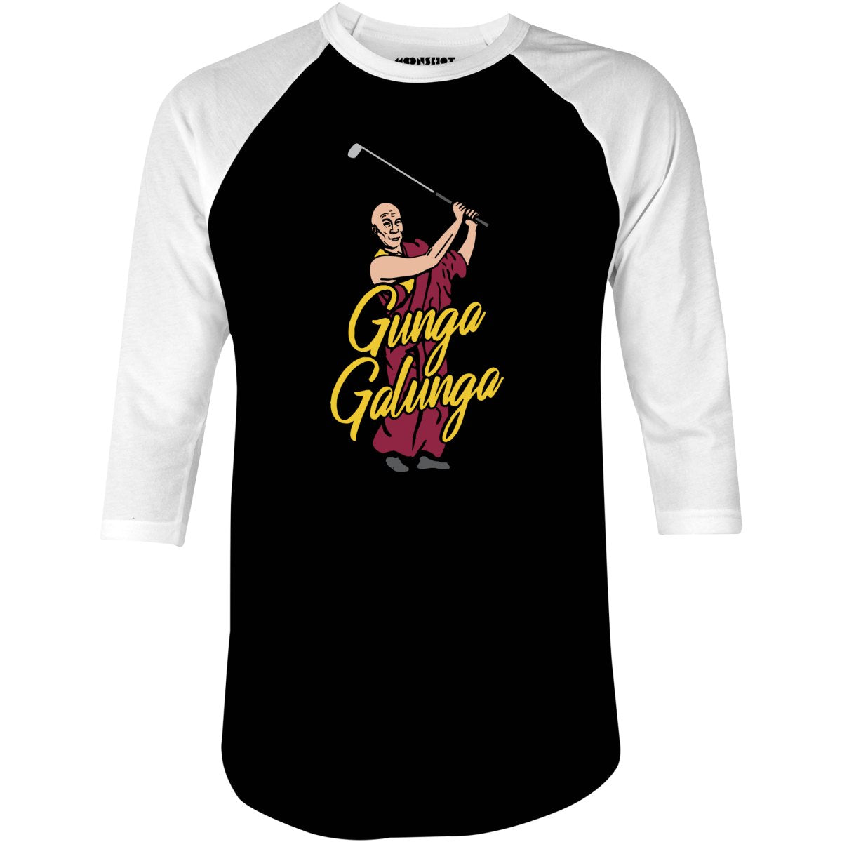 Gunga Galunga Dalai Lama - 3/4 Sleeve Raglan T-Shirt